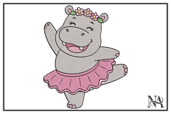 Cute Ballerina Hippo Embroidery Design Review