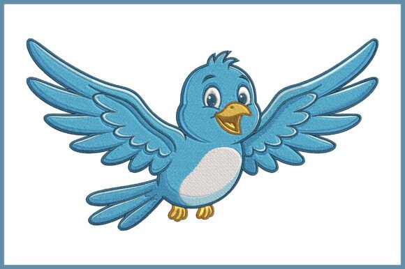 Cute Blue Bird Embroidery Design Review