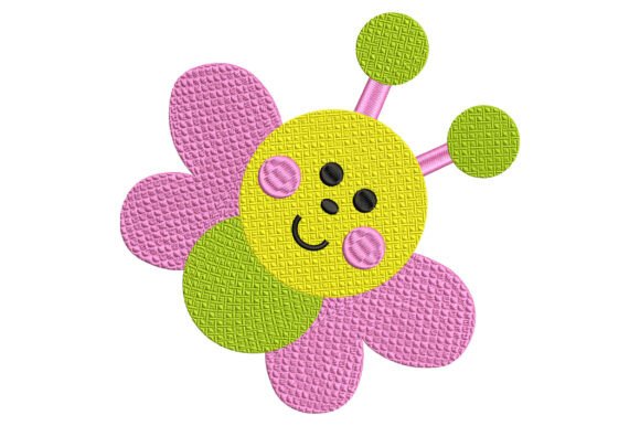 Cute Flower Face Embroidery Design Review