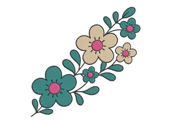 Cute Pastel Floral Vine Embroidery Design Review