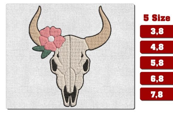 Floral Bull Skull Machine Embroidery Review