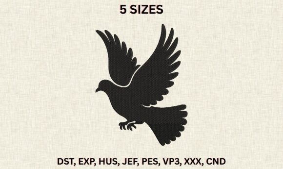 Graceful Dove DST PES Embroidery Pattern Review