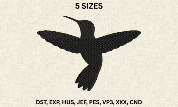 Hummingbird Bird DST PES Embroidery File Review