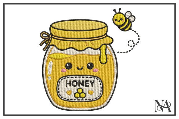 Kawaii Honey Jar and Bee Embroidery Review