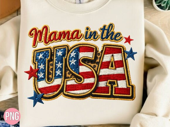 Mama in the USA Embroidery USA PNG SHIRT Review