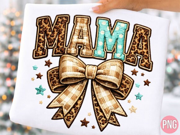 Mama Leopard Cheetah Bow Embroidery PNG Review