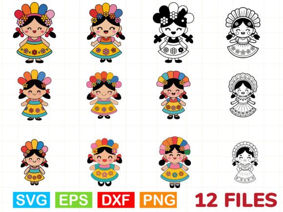 Mexican Folk Doll Embroidery SVG Bundle Review