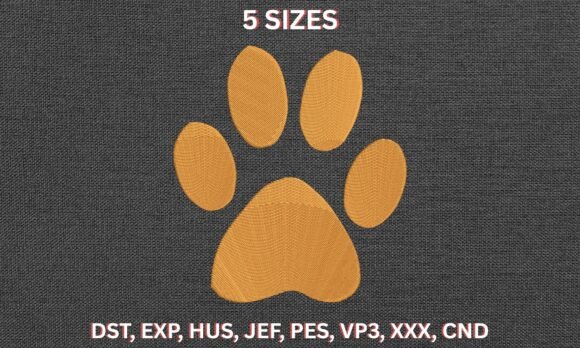 Paw Print Embroidery Pattern Art Review