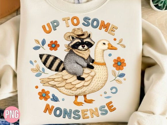 Raccoon Riding Goose Embroidery PNG Review