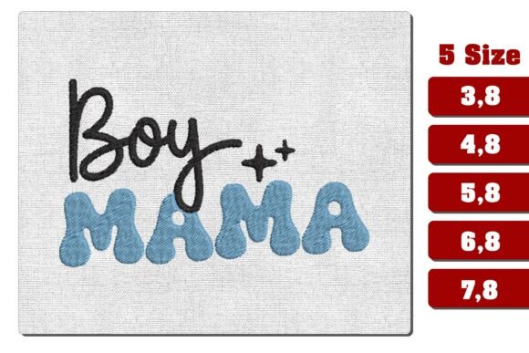 Retro Boy Mama Blue Embroidery Design Review