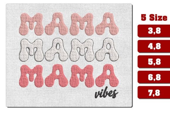 Retro Mama Vibes Stacked Embroidery Review