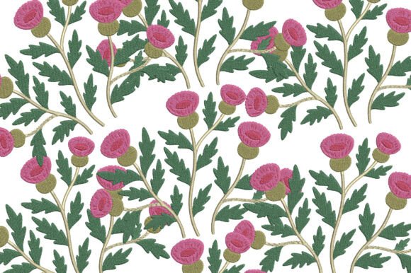 Review: Magenta Flowers Embroidery Design