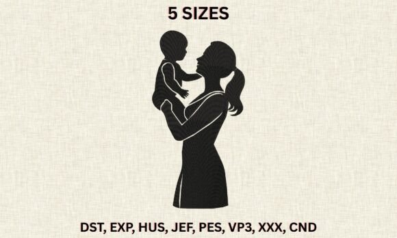 Review: Mom Holding Baby Embroidery File