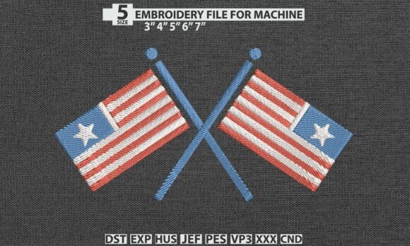 Review: USA Flag DST PES Embroidery Design for Merch