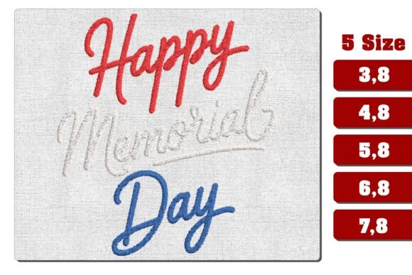 Script Happy Memorial Day Embroidery Review