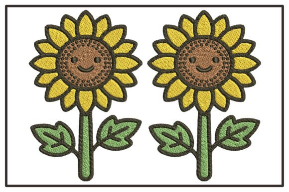 Smiling Sunflower Twins Embroidery Review