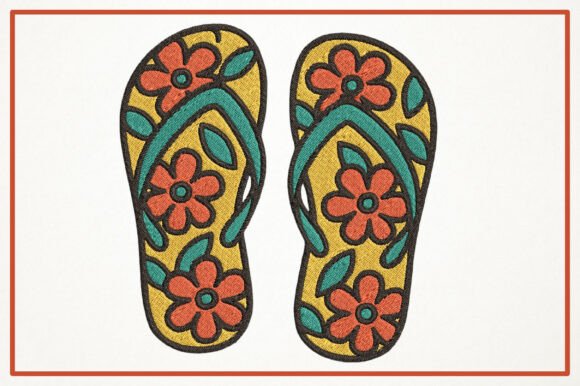 Summer Floral Flip-Flops Embroidery Review